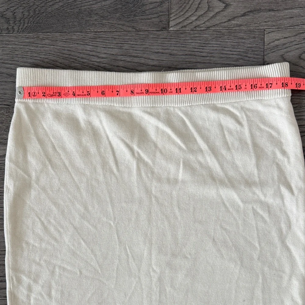 🌼RALPH LAUREN🌼 NWT Cream Knit Midi Skirt, Size XL - Picture 5 of 8